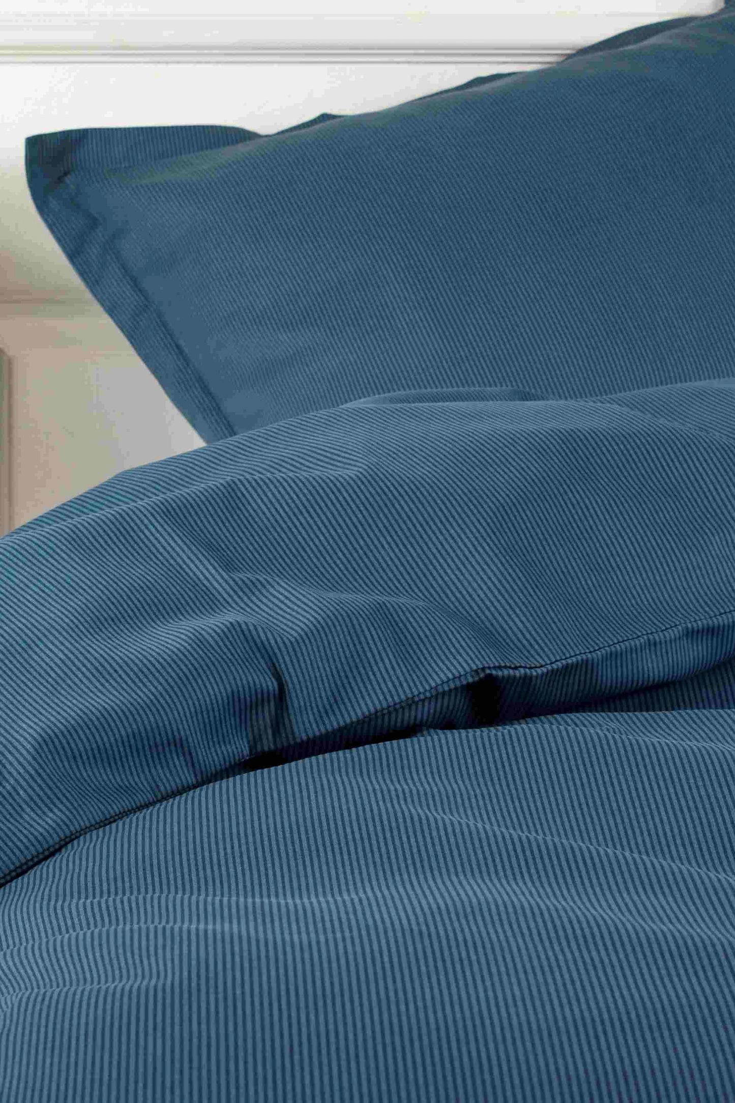 RAIE - Bomuldssatin sengetøj 140x200 blå