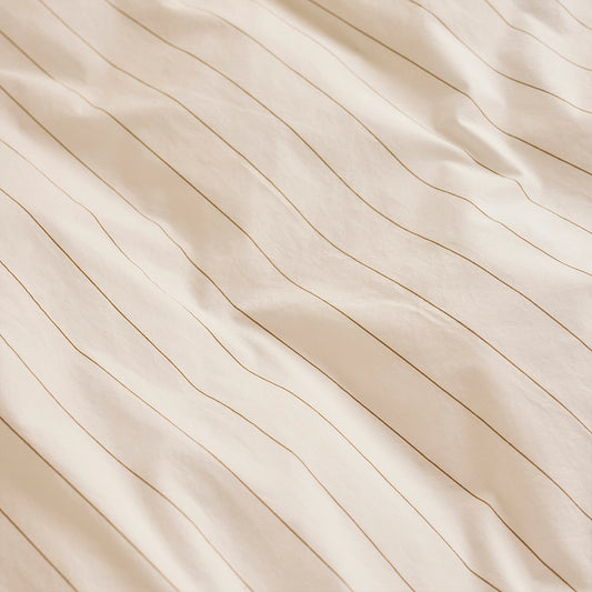 BRISTOL Økologisk Sengetøj 140x200 Hvid stribe