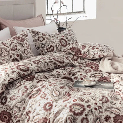 LIVIA Sengetøj Satin 140x200 Blomster