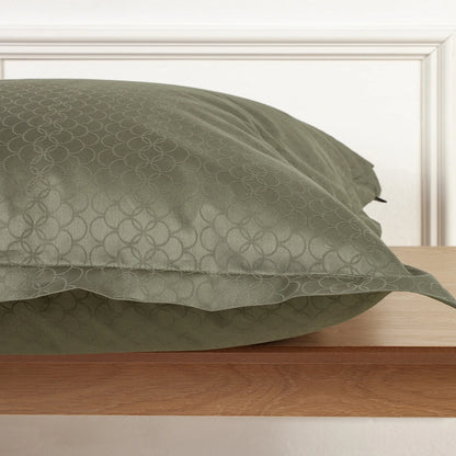 OPAL - Sengetøj LUXUS Jacquard 140x220 oliven