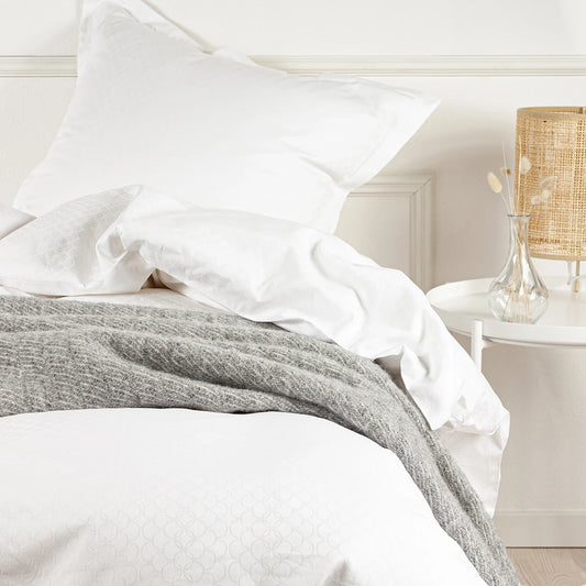 OPAL - Jacquard sengetøj 140x220 hvid