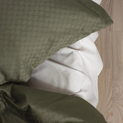 OPAL - Sengetøj LUXUS Jacquard 140x220 oliven