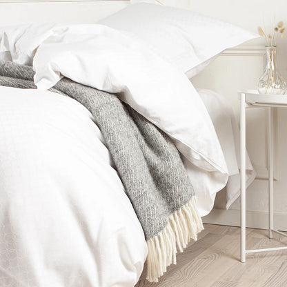 OPAL - Sengetøj LUXUS Jacquard 140x220 hvid