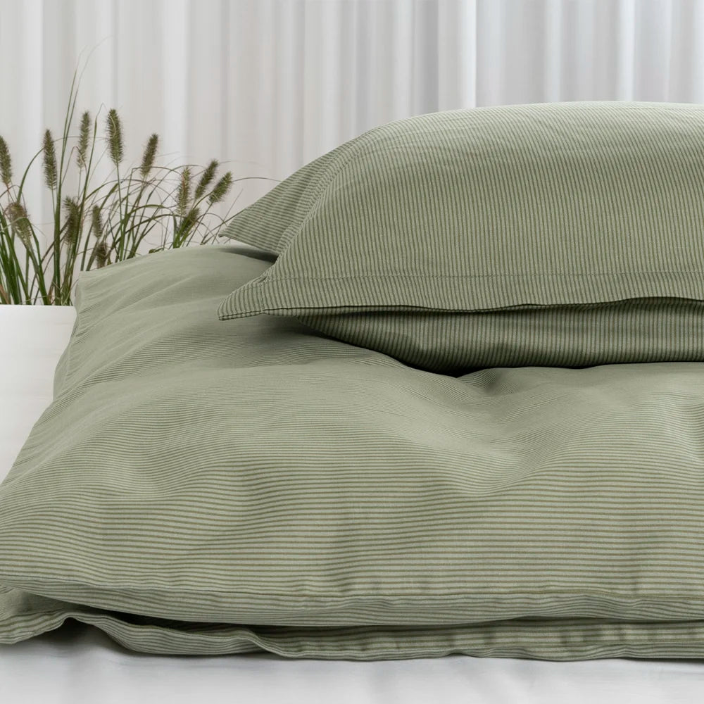 RAIE - Sengetøj LUXUS Satin 140x200 grøn
