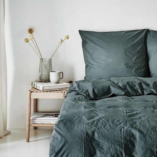 KELLY - Sengetøj økologisk bomuld 140x200 grøn