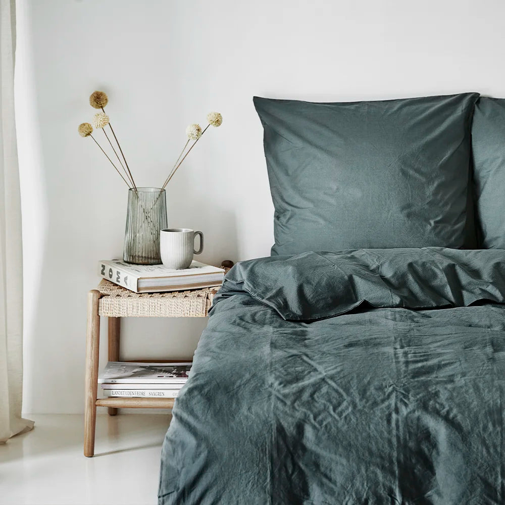 KELLY - Sengetøj økologisk bomuld 140x200 grøn