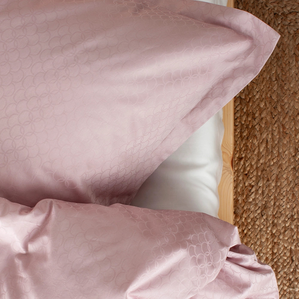 OPAL - Jacquard sengetøj 140x220 rosa