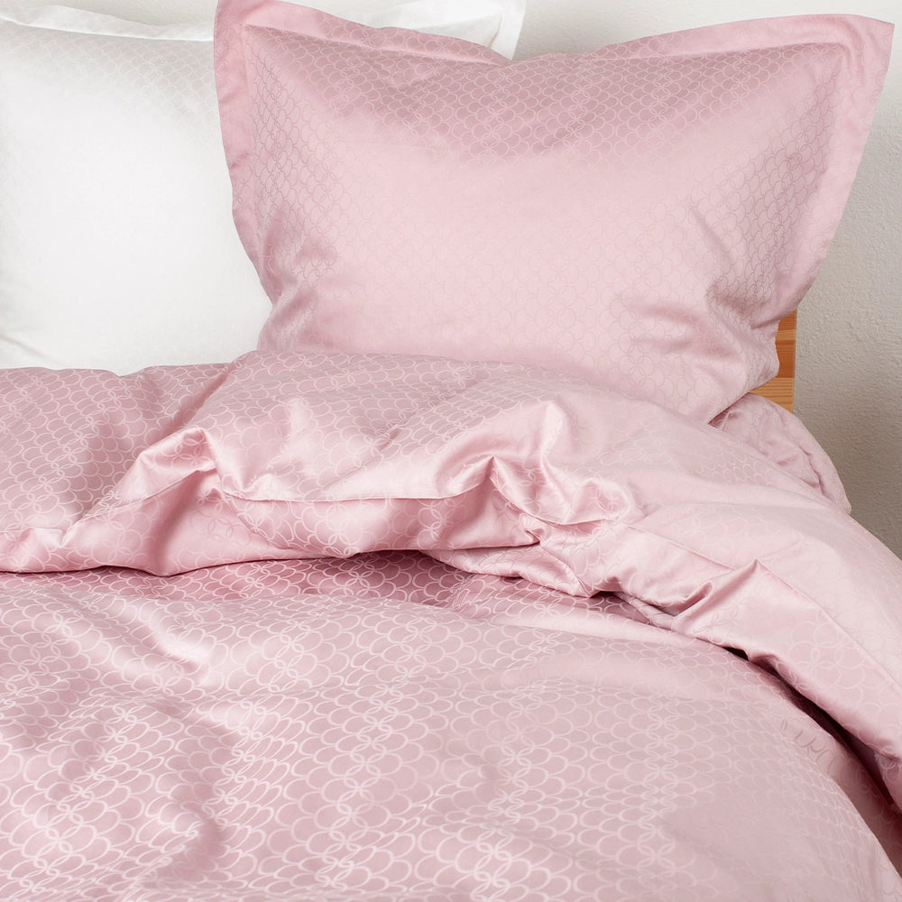 OPAL - Jacquard sengetøj 140x220 rosa