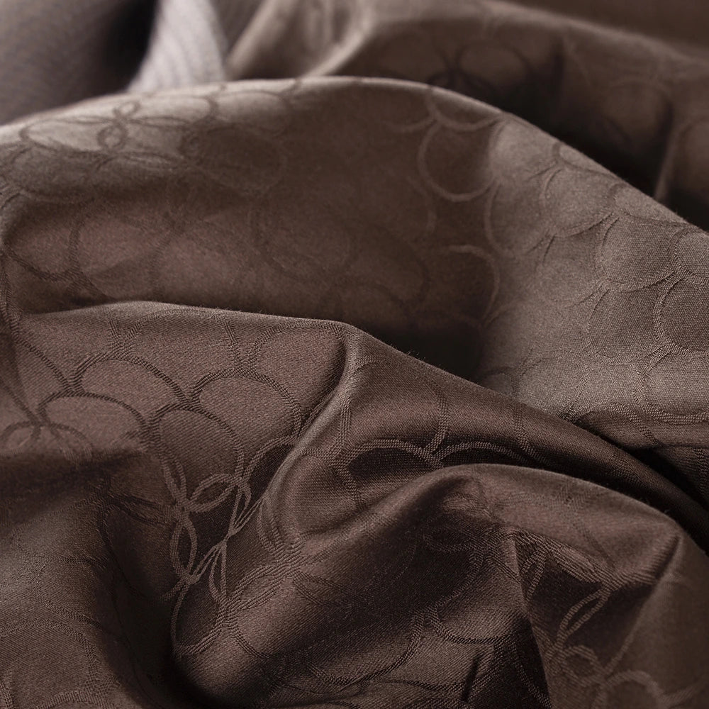 OPAL - Jacquard sengetøj 140x220 mocca