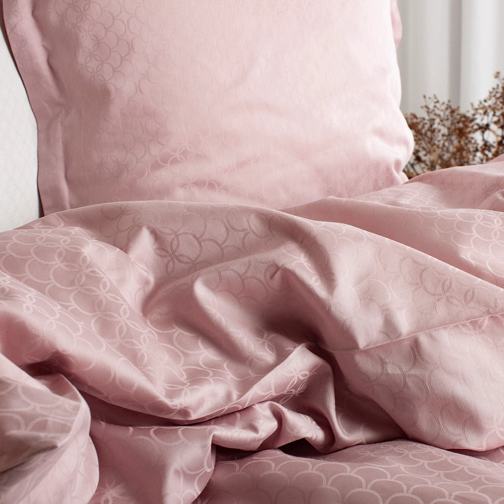 OPAL - Jacquard sengetøj 140x220 rosa