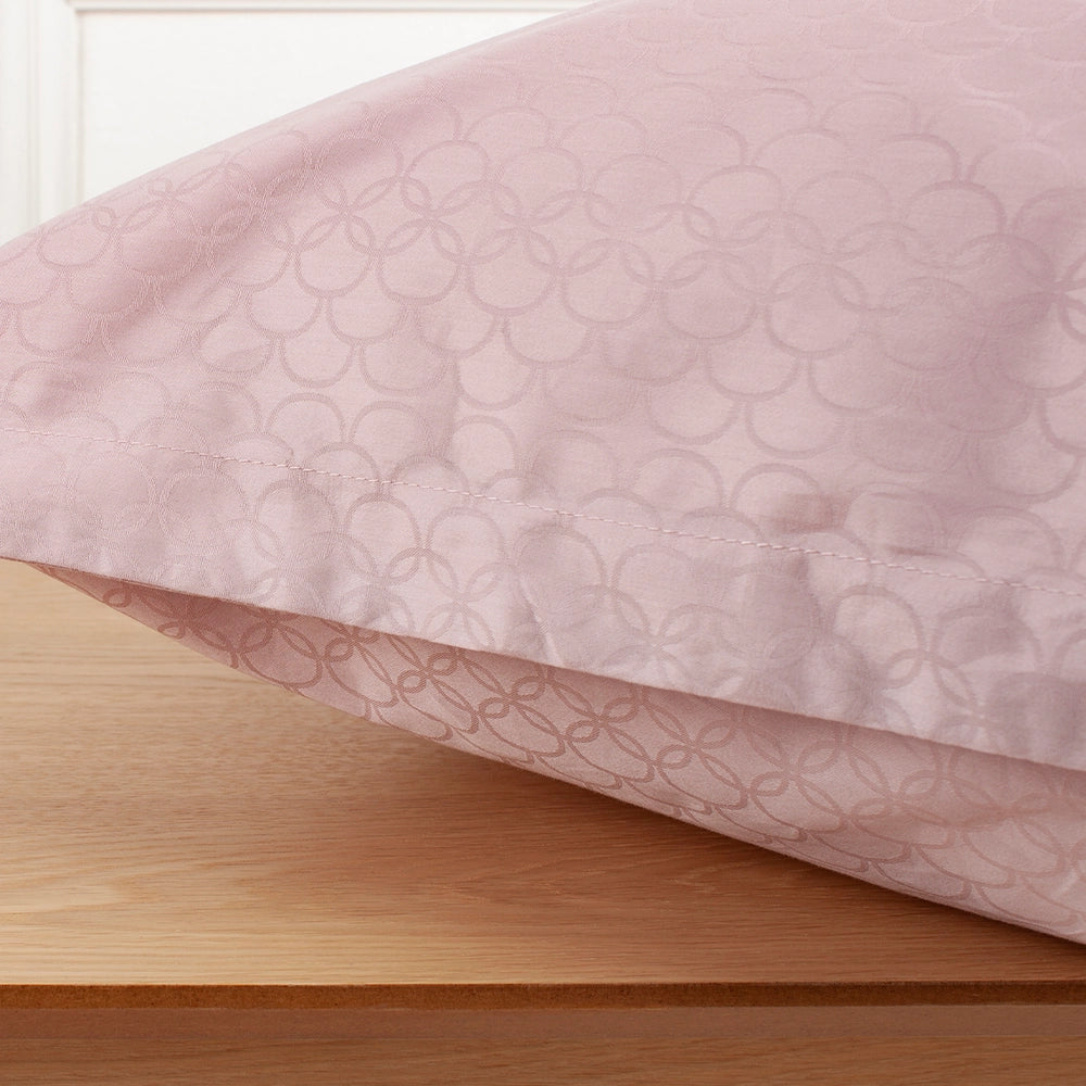 OPAL - Jacquard sengetøj 140x220 rosa