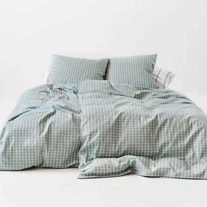 SNOOZE Økologisk Sengetøj ternet grøn 140x200