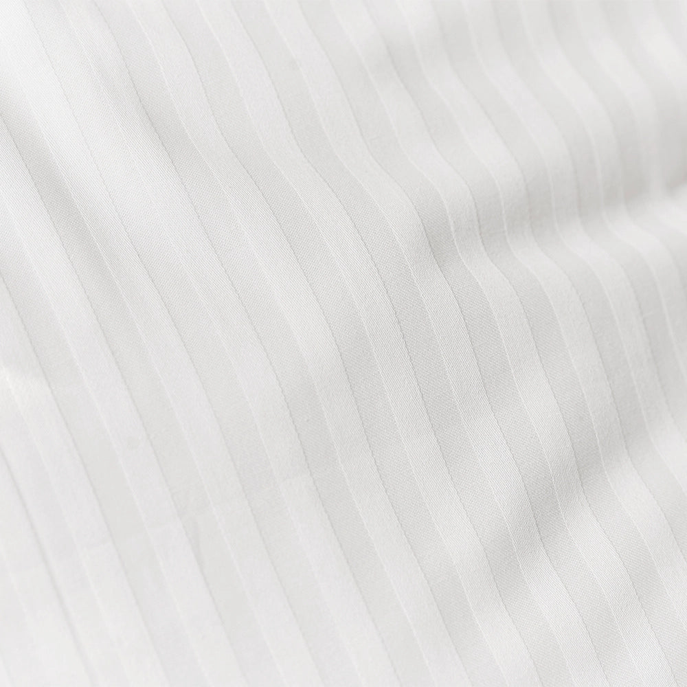 MONZA Jacquard Sengetøj Hvid stribe 140x220