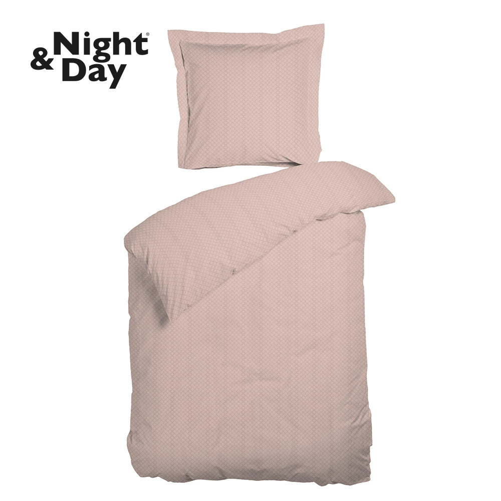 OPAL - Jacquard sengetøj 140x220 rosa